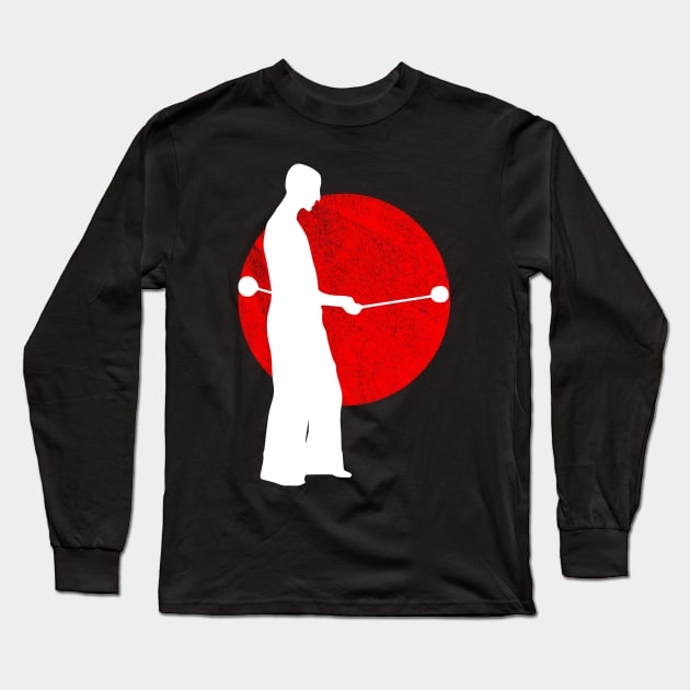 Silhouette Poi Ball Spinner Long Sleeve T-Shirt by Stick em Up